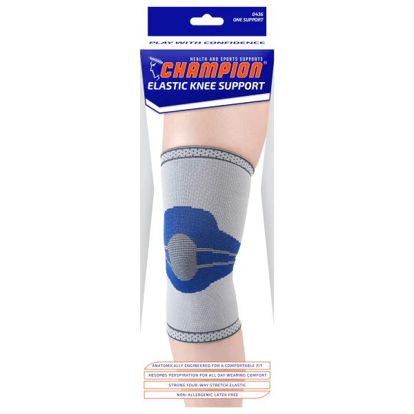 EA/1 ELASTIC KNEE SUPPORT LIGHT-GREY MEDIUM