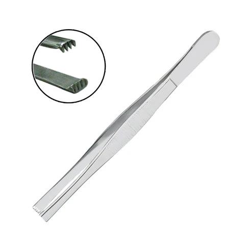 EA/1 TISSUE STAINLESS STEEL FORCEPS, 5IN, 1 X 2 TEETH