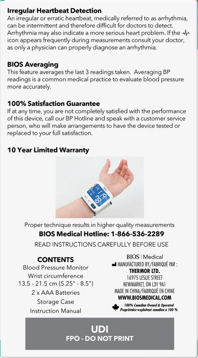 Blood Pressure Monitor Wrist - 1 Each - Image 3