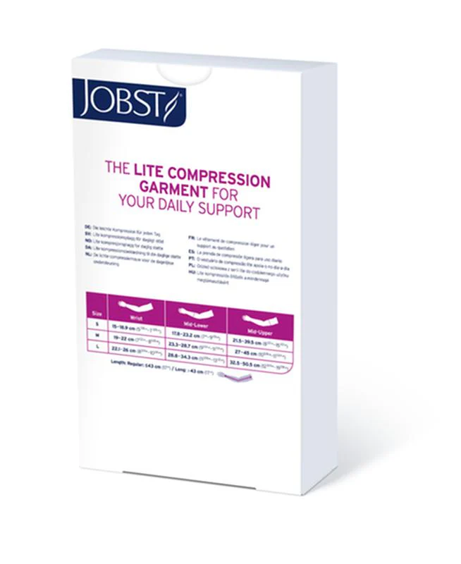 EA/1 JOBST BELLA LITE READY-TO-WEAR  ARM SLEEVE W/SIL DOT BAND, 15-20MMHG, MD, LONG, BEIGE - Image 4