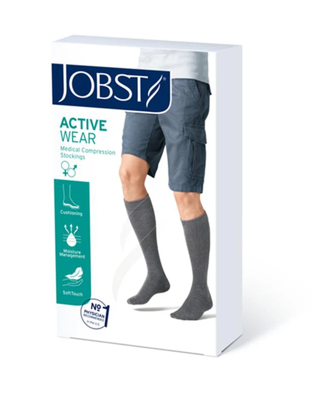 PR/1 JOBST ACTIVEWEAR UNISEX, KNEE HIGH, 15-20MMHG, XL, WHITE, CLOSED TOE - Image 3
