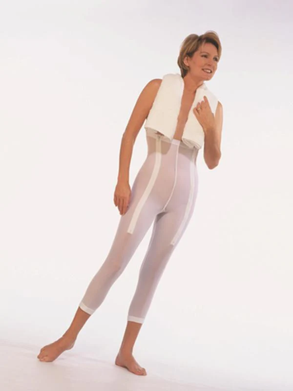 EA/1 PLASTIC SURGERY GIRDLE, FEMALE, LONG LEG, MD (27IN-28IN), WHITE