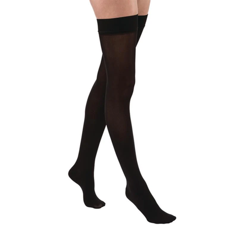PR/1  JOBST MEDICAL LEG WEAR, UNISEX, THIGH HIGH, 20-30MMHG, LG, BLACK, CLOSED TOE