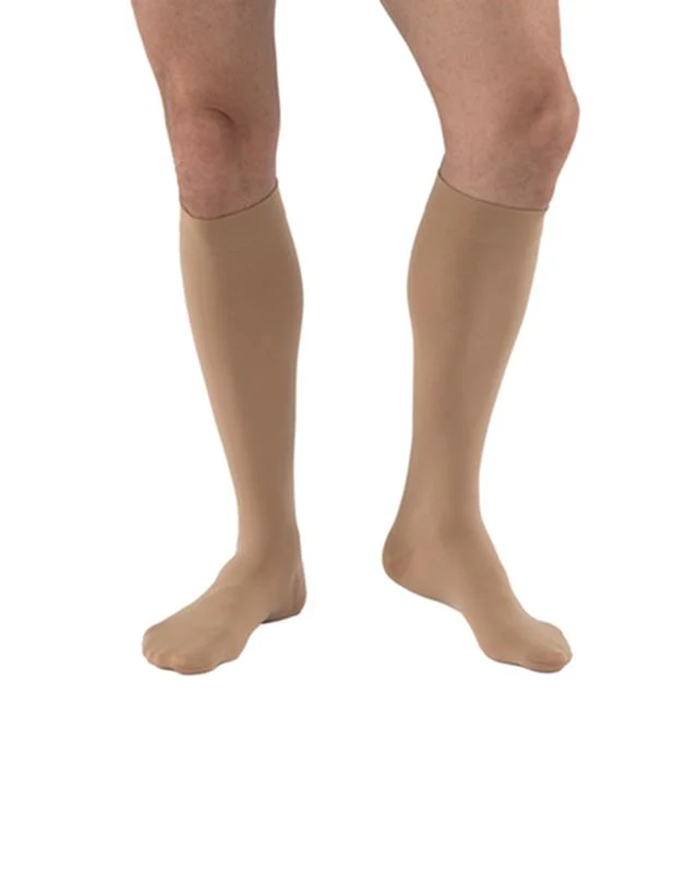 PR/1  JOBST MEDICAL LEG WEAR, UNISEX, KNEE HIGH, 15-20MMHG, LG, FULL CALF, BEIGE, CLOSED TOE