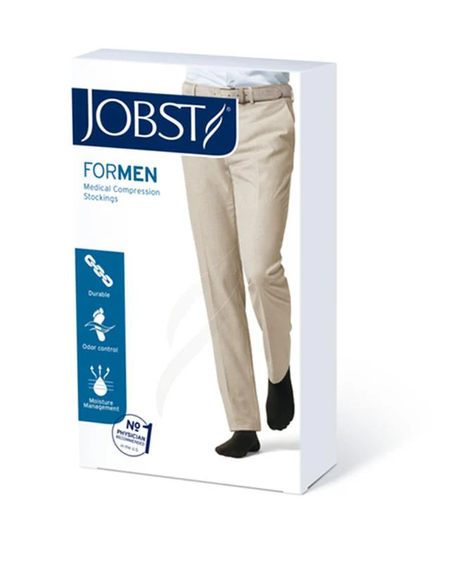 PR/1 JOBST MEDICAL LEG WEAR, MEN, KNEE HIGH, RIBBED, 15-20MMHG, LG, WHITE, CLOSED TOE - Image 2