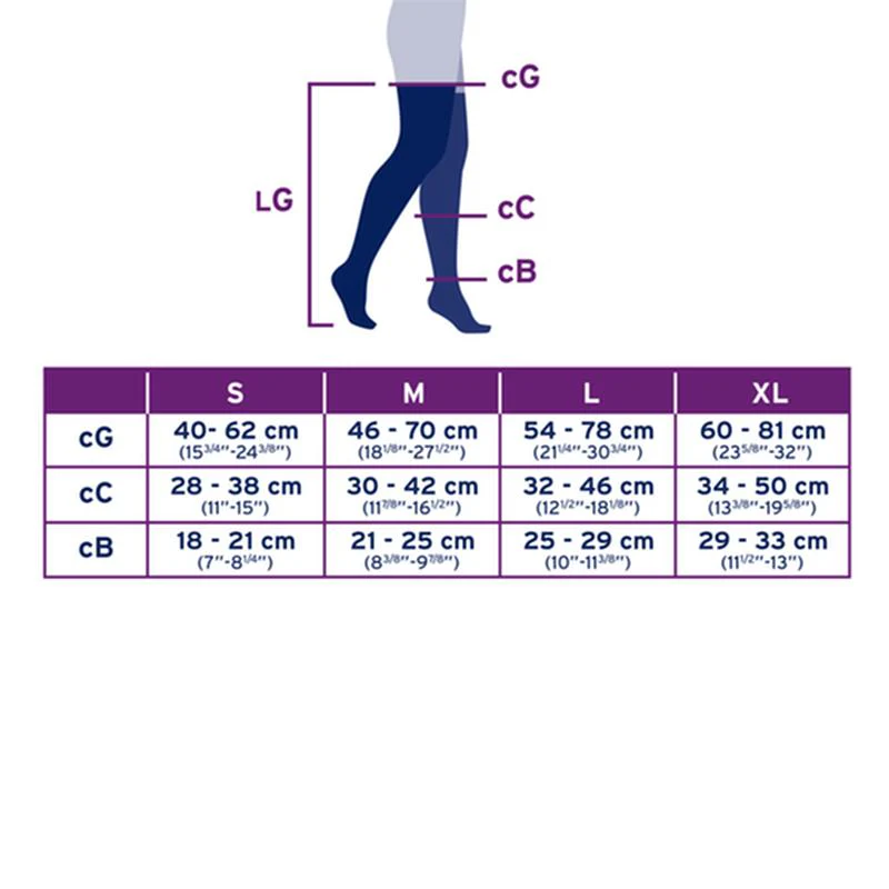 PR/1 JOBST MEDICAL LEG WEAR, MEN, RIBBED, THIGH HIGH W/SIL DOT BAND, 30-40MMHG, MD, KHAKI, CLOSED TOE - Image 4