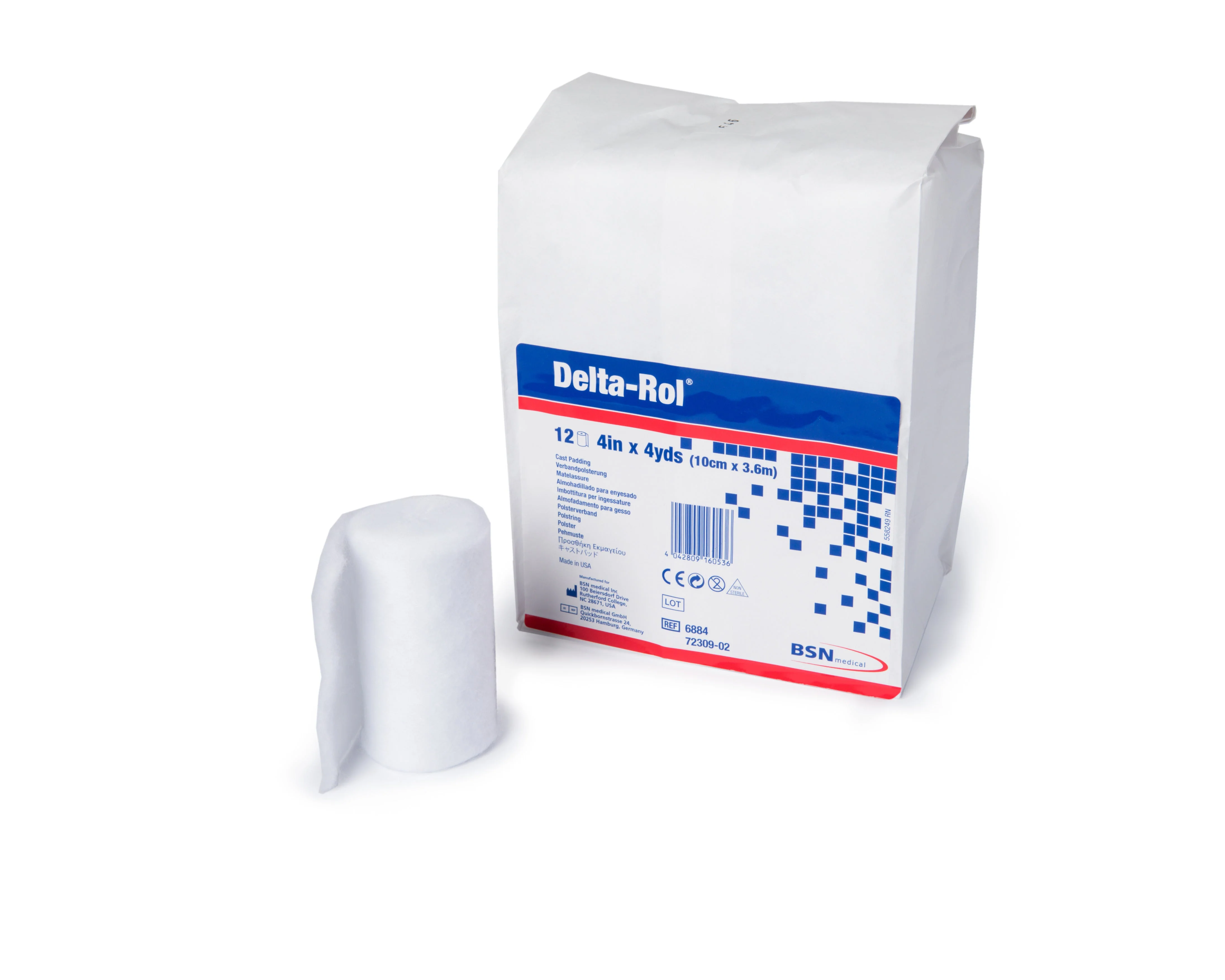 BG/12 DELTA-ROL SYNTHETIC CAST PADDING 10CM X 3.6M