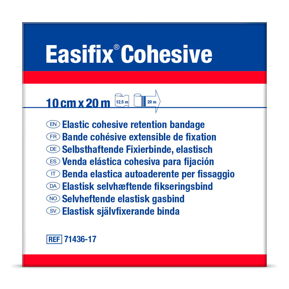 BX/10 EASIFIX COHESIVE SELF-ADHESIVE FIXATION BANDAGE 4CM X 4M (STRETCHED)