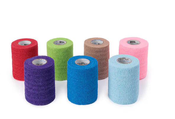 BX/36 CO-PLUS LATEX FREE ELASTIC COHESIVE BANDAGE 5CM X 4.5M (STRETCHED), BEIGE