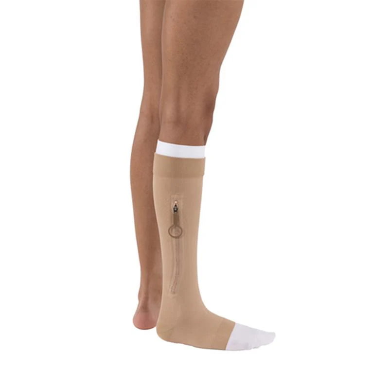 KT/1 JOBST ULCERCARE READY-TO-WEAR  SM, LEFT ZIPPER, BEIGE (INCL 1 STOCKING AND 2 LINERS)