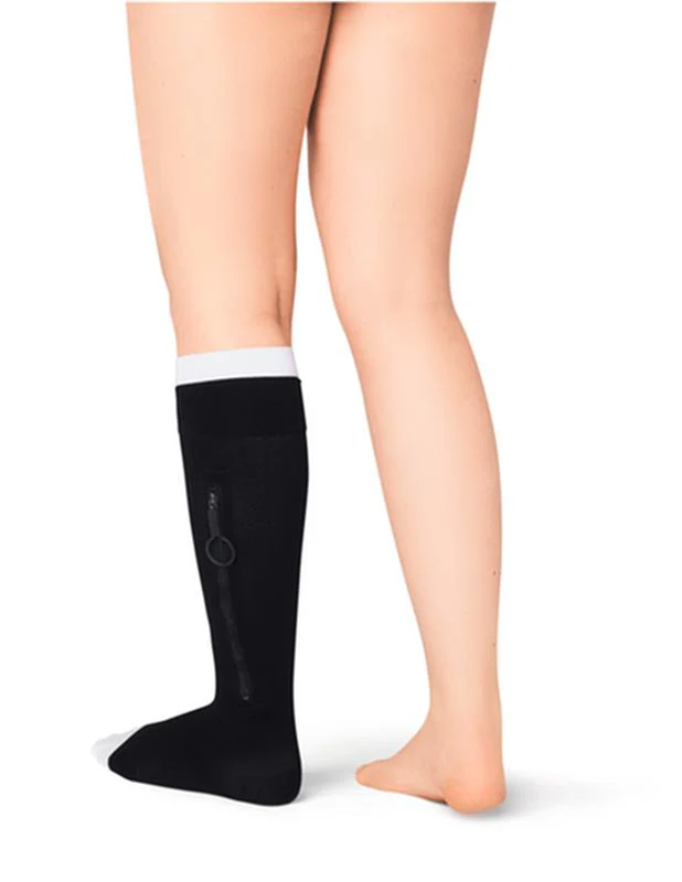 KT/1 JOBST ULCERCARE READY-TO-WEAR  3XL, LEFT ZIPPER, BLACK (INCL 1 STOCKING AND 2 LINERS)