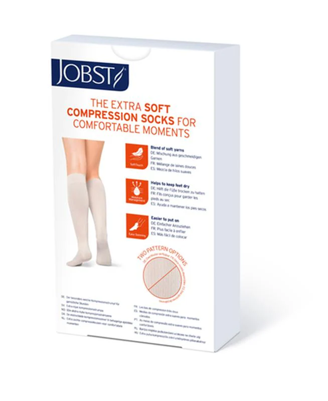 PR/1 JOBST SOSOFT WOMEN, KNEE HIGH, 30-40MMHG, XL, BROCADE BLACK, CLOSED TOE - Image 2