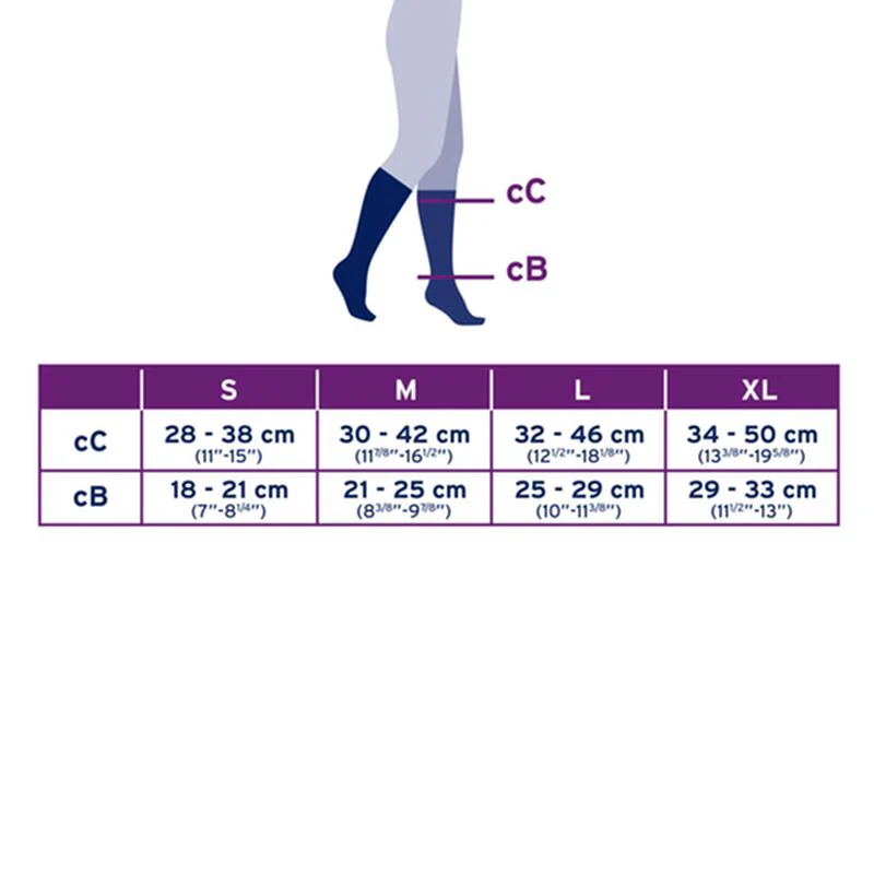 PR/1 JOBST SOSOFT WOMEN, KNEE HIGH, 30-40MMHG, XL, BROCADE BLACK, CLOSED TOE - Image 3