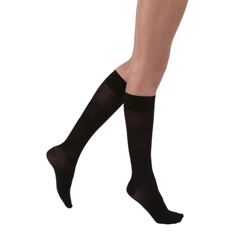 PR/1 JOBST ULTRASHEER WOMEN, KNEE HIGH, 20-30MMHG, LG, CLASSIC BLACK, OPEN TOE