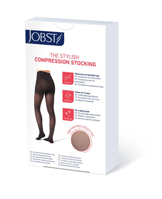 PR/1 JOBST ULTRASHEER WOMEN, THIGH HIGH W/SIL LACE BAND, 20-30MMHG, LG, HONEY, CLOSED TOE - Image 3