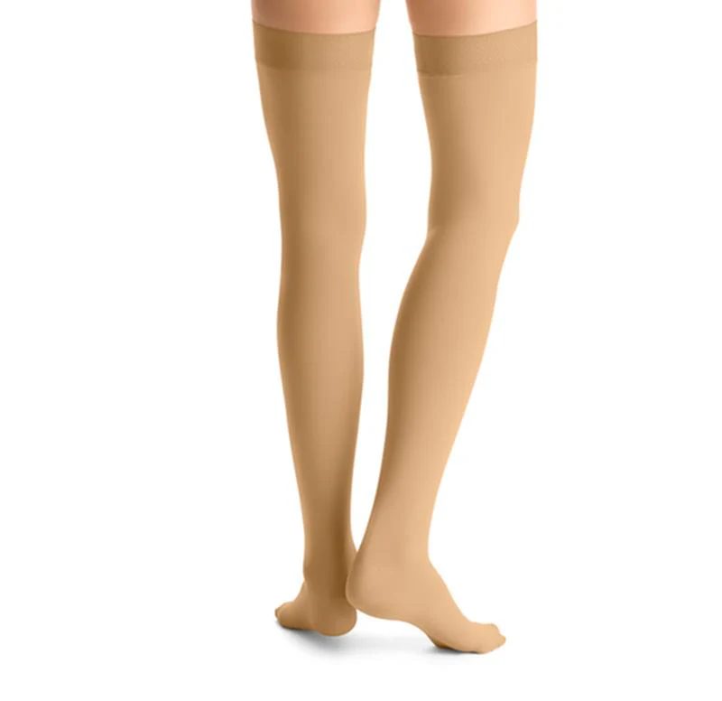 PR/1 JOBST OPAQUE WOMEN, THIGH HIGH W/SIL DOT BAND, 30-40MMHG, LG, HONEY, CLOSED TOE - Image 2