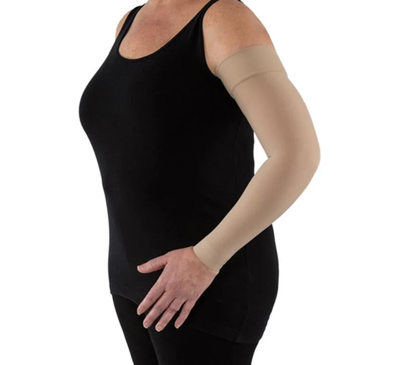 EA/1 JOBST BELLA LITE READY-TO-WEAR ARMSLEEVE W/SIL DOT BAND, 15-20MMHG, SM, REGULAR, BEIGE