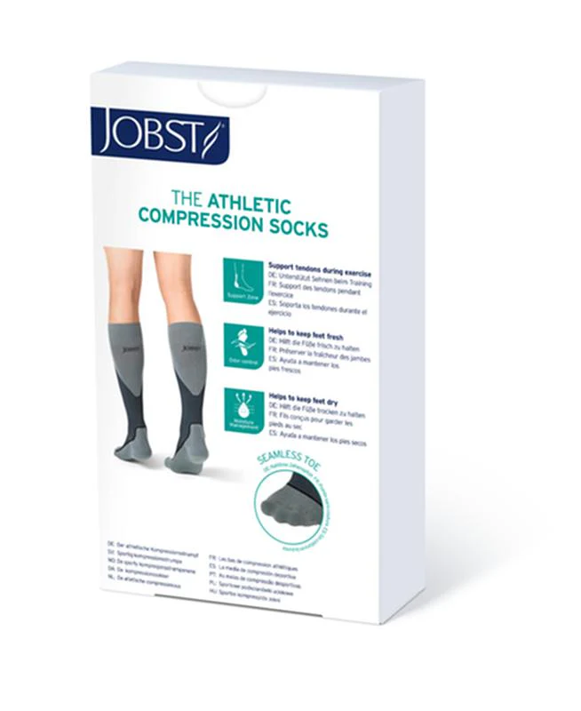 PR/1 JOBST SPORT STOCKING UNISEX, 15-20MMHG, X-LG, ROYAL BLUE/GREY , CLOSED TOE - Image 4