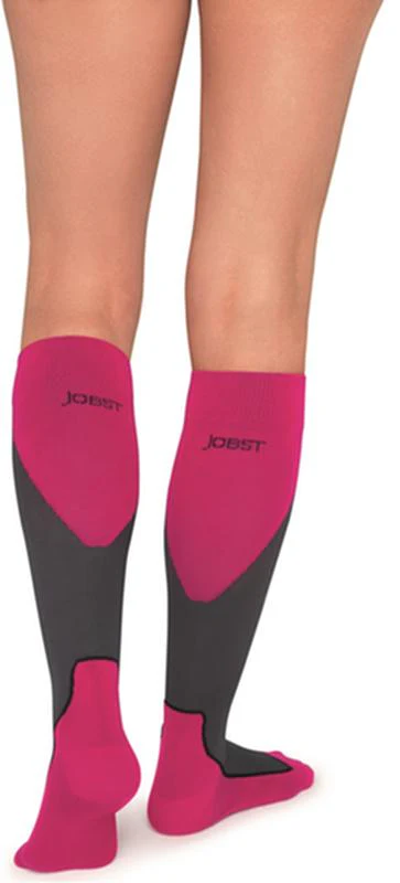 PR/1 JOBST SPORT STOCKING UNISEX, 15-20MMHG, X-LG, PINK/GREY, KNEE-HIGH CLOSED TOE - Image 2