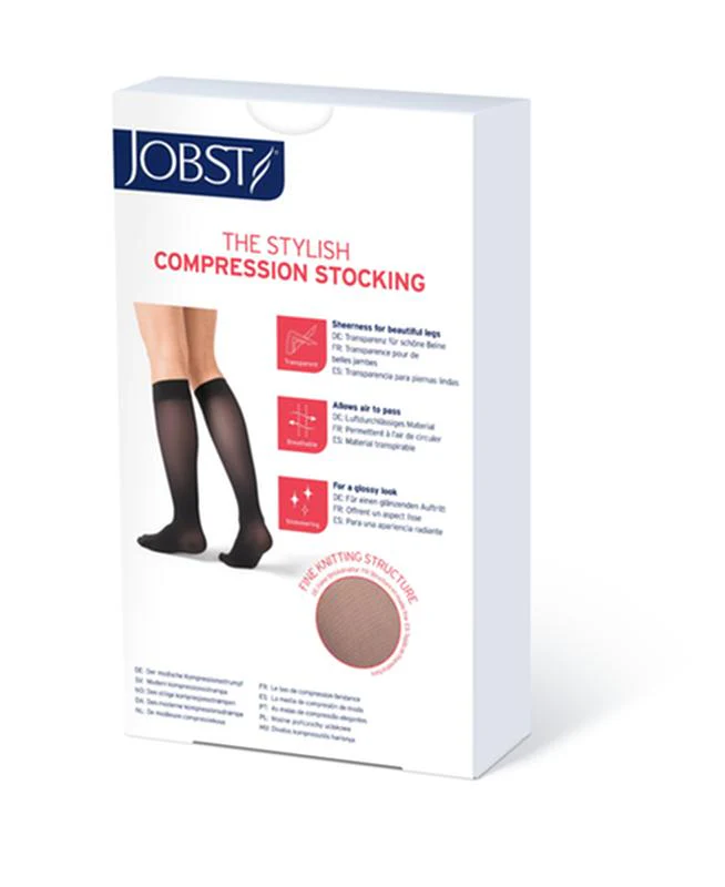 PR/1 JOBST ULTRASHEER WOMEN, KNEE HIGH PETITE, 15-20MMHG, XL, CLASSIC BLACK, CLOSED TOE - Image 4