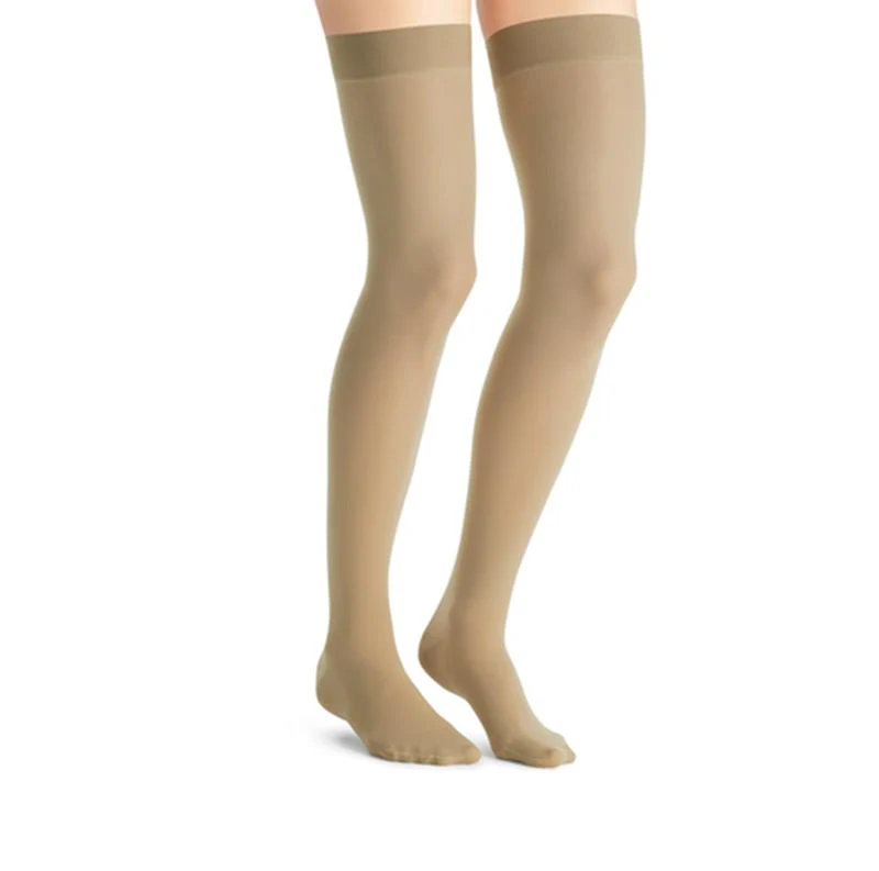 PR/1 JOBST ULTRASHEER WOMEN, THIGH HIGH W/SIL DOT BAND, 15-20MMHG, LG, NATURAL, CLOSED TOE - Image 2