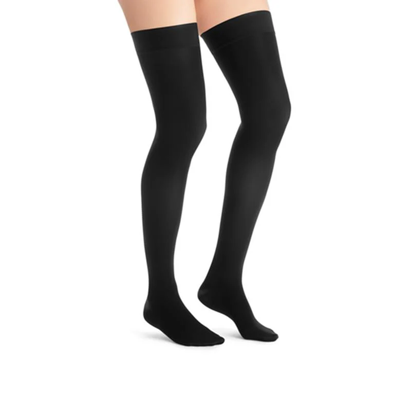 PR/1 JOBST ULTRASHEER WOMEN, THIGH HIGH W/SIL DOT BAND, 20-30MMHG, XL, CLASSIC BLACK, CLOSED TOE - Image 2
