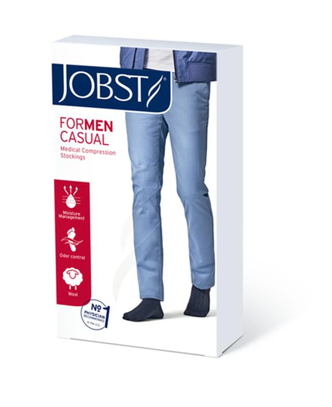 PR/1 JOBST CASUAL MEN, KNEE HIGH, 20-30MMHG, XL, KHAKI, CLOSED TOE - Image 2