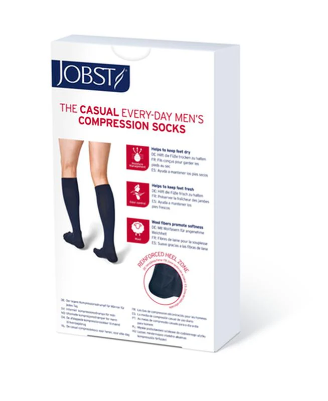 PR/1 JOBST CASUAL MEN, KNEE HIGH, 30-40MMHG, MD, BLACK, CLOSED TOE - Image 3