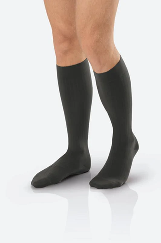 PR/1 JOBST FOR MEN AMBITION 30-40MMHG,GREY,KNEE HIGH SOFTFIT STOCKINGS,CLOSED TOE