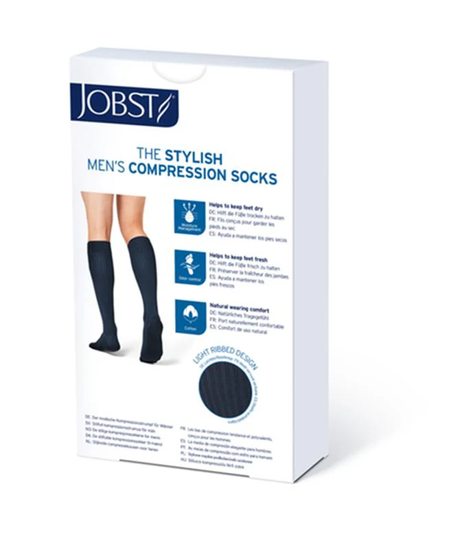 PR/1 JOBST FOR MEN AMBITION 30-40MMHG,GREY,KNEE HIGH SOFTFIT STOCKINGS,CLOSED TOE - Image 4