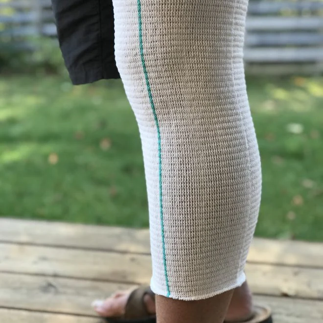 EdemaWear stockinet extra large for limb circumference up to 150 cm (60"), Aqua stripe, Single stockinet  - 1 Each