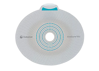 SenSura® Mio Click Skin Barrier, Non-Convex, Cut-to-Fit Stoma Opening 3/8"- 1-3/4" (10mm - 45mm), Flange 2" (50mm) - Box of 5
