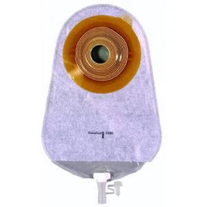 Assura® One-Piece Urostomy Pouch , Transparent 10-1/2" (27cm), Convex, Stoma Opening 1" (25mm) - Box of 10