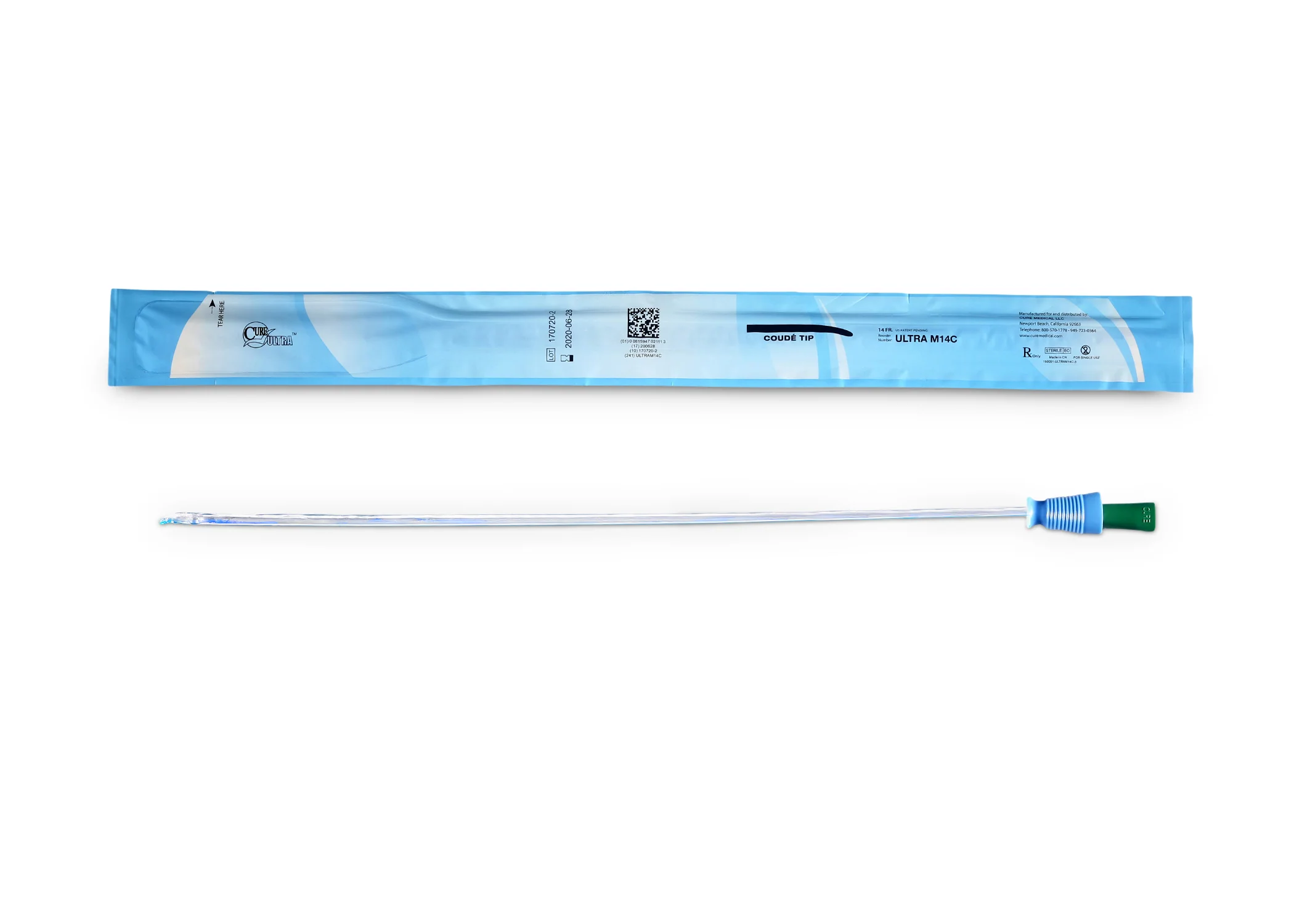 Cure Ultra™ Intermittent Pre-lubricated Urinary Catheter for Males - Box of 30 - Image 10