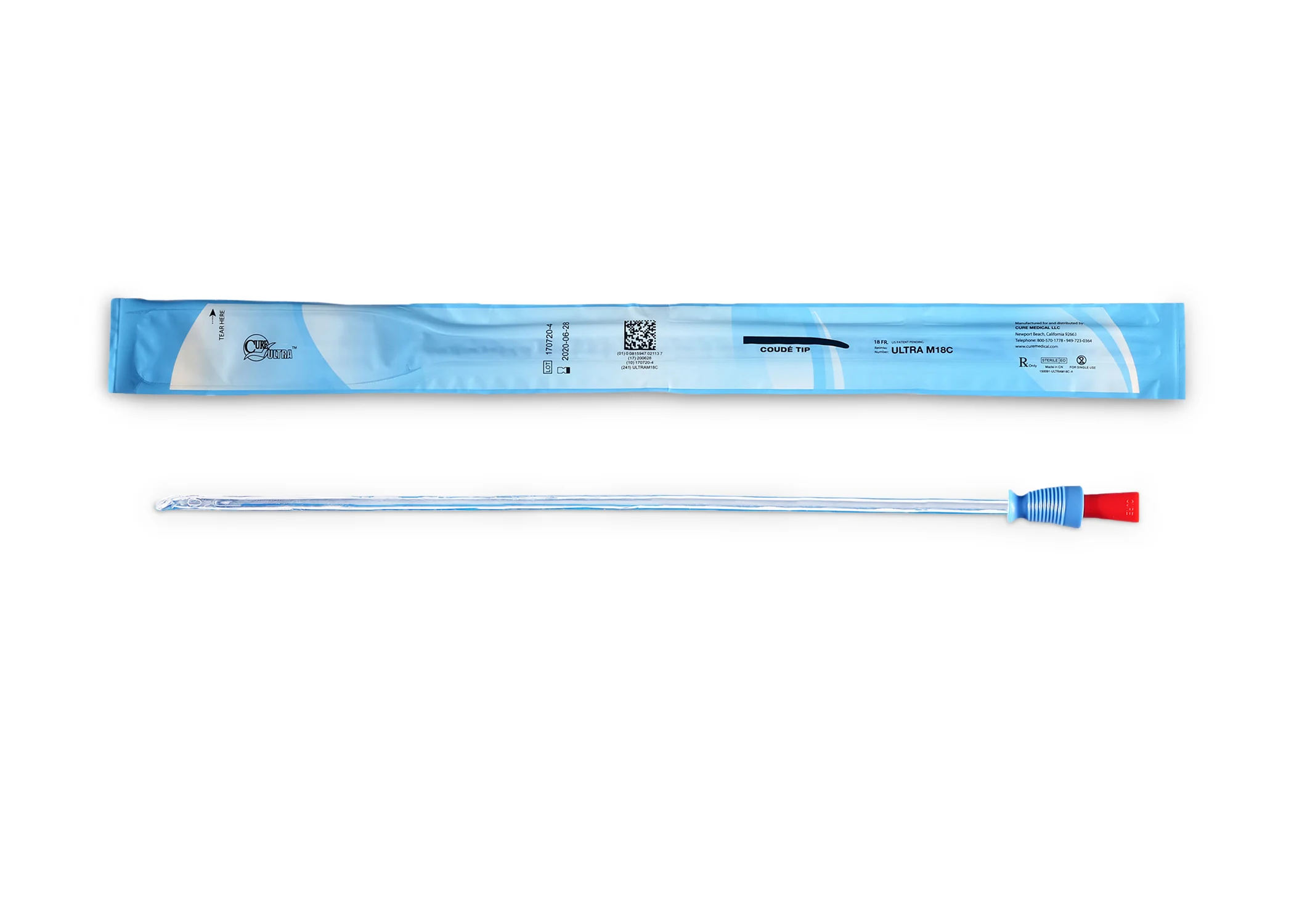 Cure Ultra™ Intermittent Pre-lubricated Urinary Catheter for Males - Box of 30 - Image 12