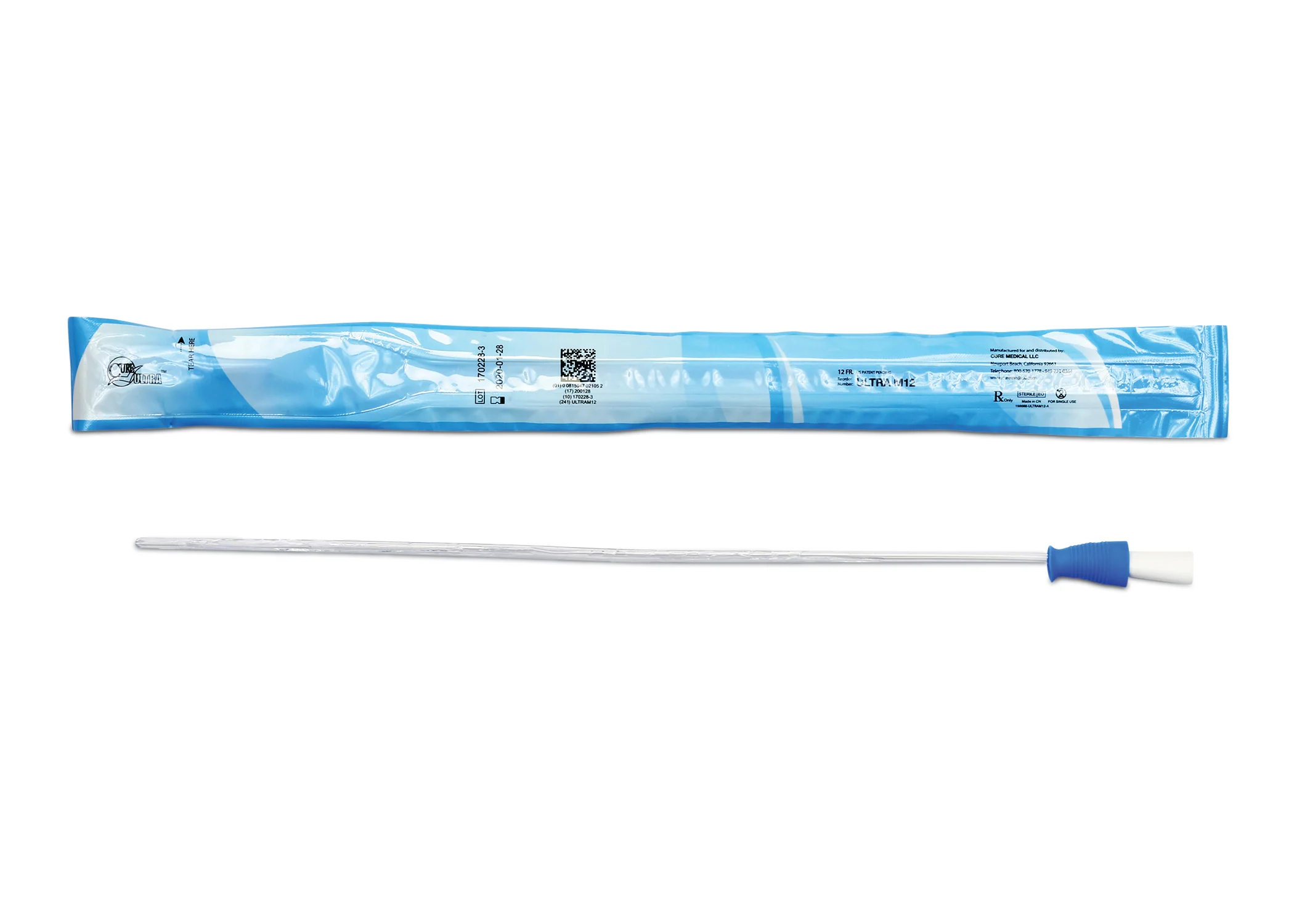 Cure Ultra™ Intermittent Pre-lubricated Urinary Catheter for Males - Box of 30 - Image 5