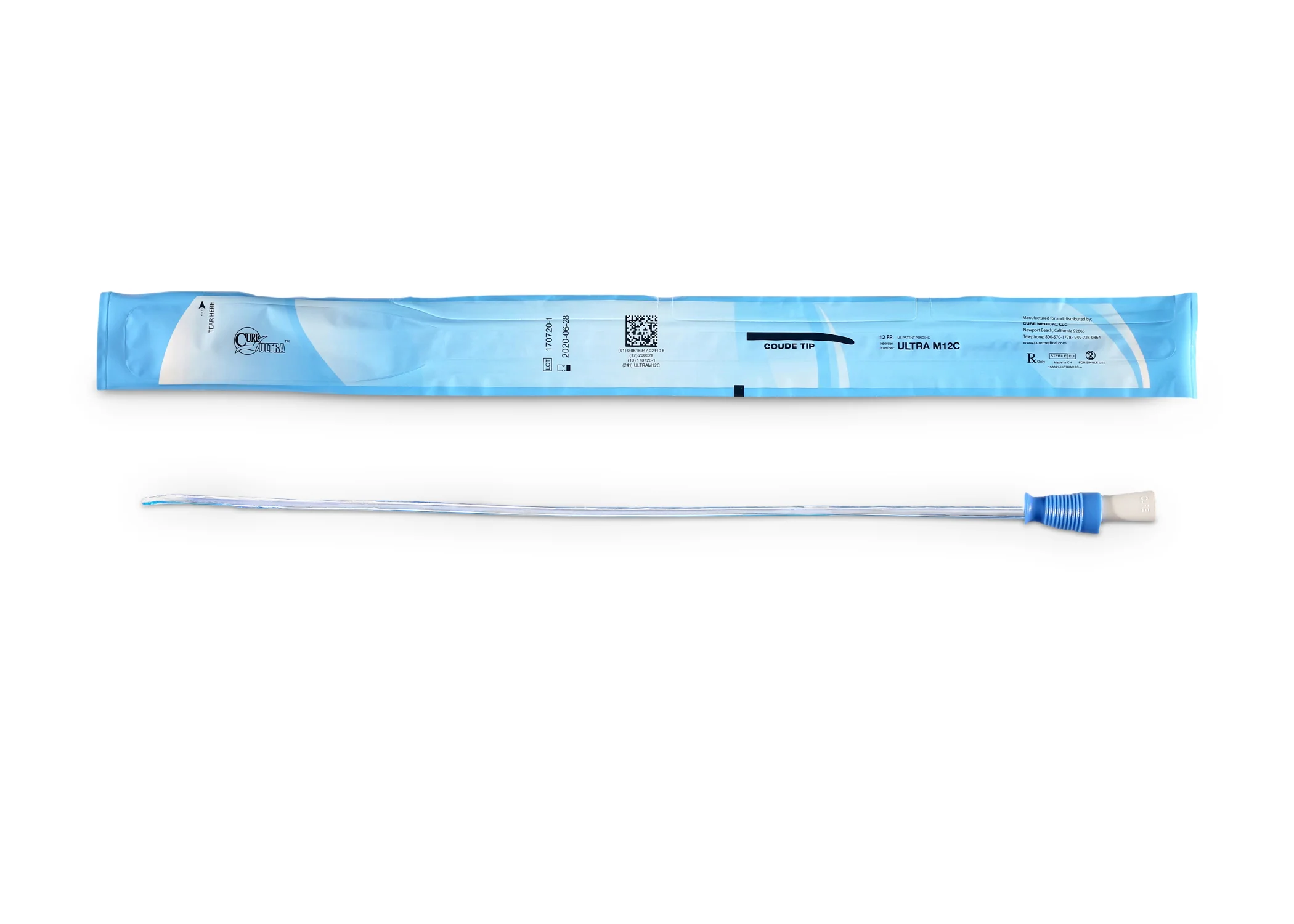 Cure Ultra™ Intermittent Pre-lubricated Urinary Catheter for Males - Box of 30 - Image 9