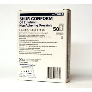 BX/50 SHUR-CONFORM OIL EMULSION NON-ADHERING DRESSING - 3x3.