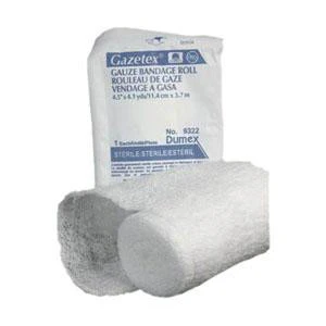 CS/100 GAZETEX BANDAGE ROLLS,STERILE 4.5" X 4.1YRD,6PLY