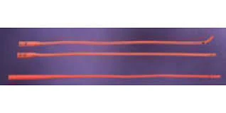 BX/12  INTERMITTENT RED RUBBER LATEX CATHETER, SIZE 22FR 16IN