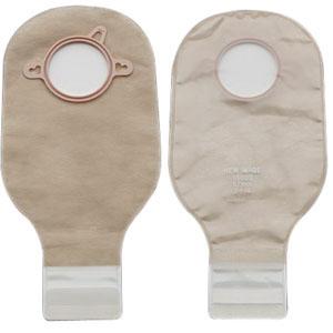New Image Two-Piece Drainable Pouch, Flange 1-3/4" (44mm) Ultra-Clear 12" (30cm) - Box of 10