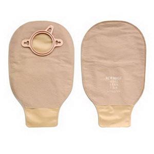 New Image Two-Piece Drainable Mini Pouch, Flange 2-1/4" (57mm), Beige 9" (23cm) - Box of 10