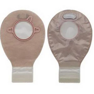 New Image Two-Piece Drainable Mini Pouch, Flange 2-1/4" (57mm) Transparent 7" (18cm) - Box of 20
