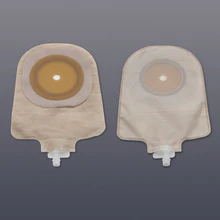 Premier One-Piece Urostomy Pouch, Pre-Cut Stoma Opening 1-3/4" (44mm), Beige 9" (23cm) - Box of 10