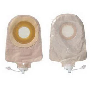 Premier One-Piece Urostomy Pouch, Pre-Cut Stoma Opening 1-1/2" (38mm), Transparent 9" (23cm) - Box of 10