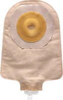 Premier One-Piece Urostomy Pouch, Pre-Cut Stoma Opening 1" (25mm), Beige 9" (23cm) - Box of 5