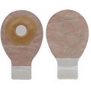 Premier One-Piece Drainable Pouch, Pre-Cut Stoma Opening 1-3/16" (30mm), Beige 7" (18cm),  Lock 'n Roll Closure - Box of 10