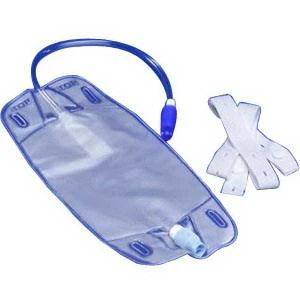 EA/1 CURITY URINE LEG BAG 17OZ (500ML) ANTI-REFLUX VALVE W/LEG STRAPS