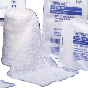 (CS/96)EA/1 KERLIX COTTON GAUZE BANDAGE ROLL 6PLY ,STERILE 3.1" X 3.43"