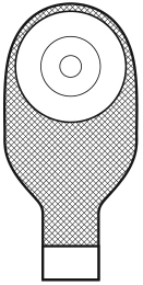 BX/10 MARLEN ULTRALITE 1-PIECE DRAINABLE POUCH W/ AQUATACK SHALLOW CONVEX BARRIER, PRE-CUT 1 1/8IN OPENING,